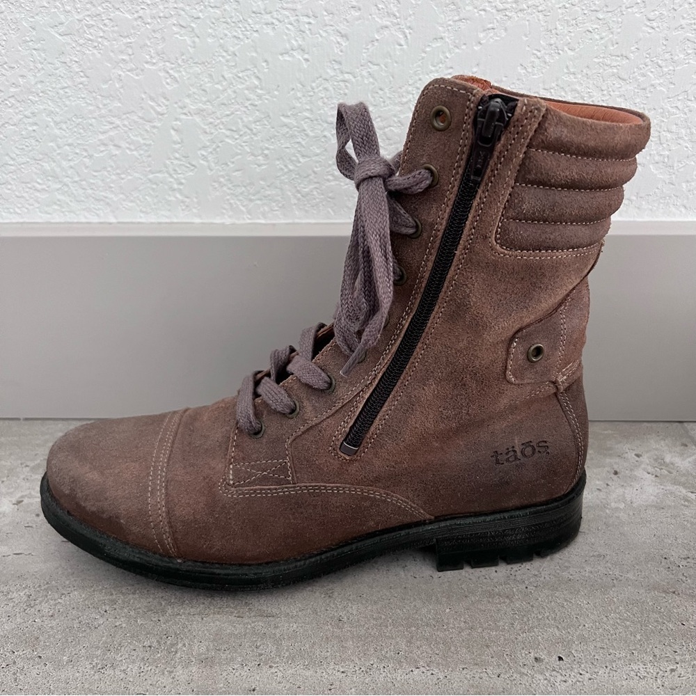 Taos Footwear Renegade Taupe Rugged Boots Shoes Zip Women Size 9-9.5 RGD-27697 , - Picture 4 of 16
